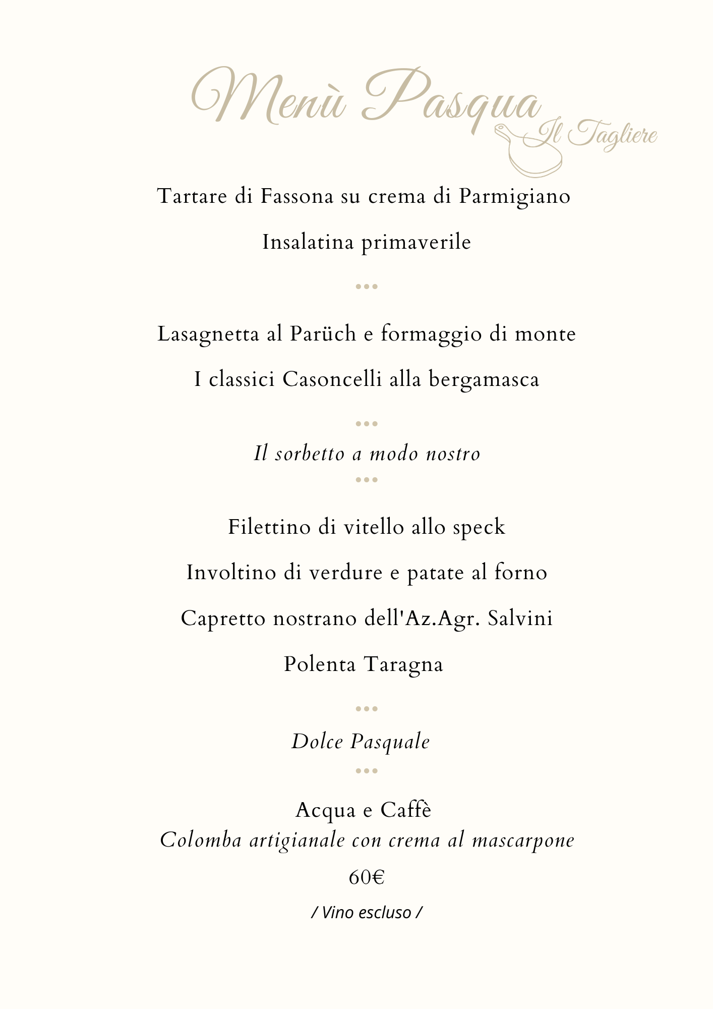 menu Pasqua 